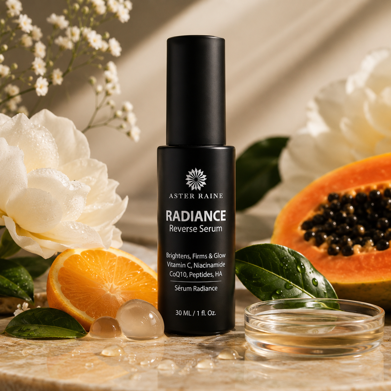 Sérum Radiance | Vitamine C, Niacinamide et Peptides asterraine