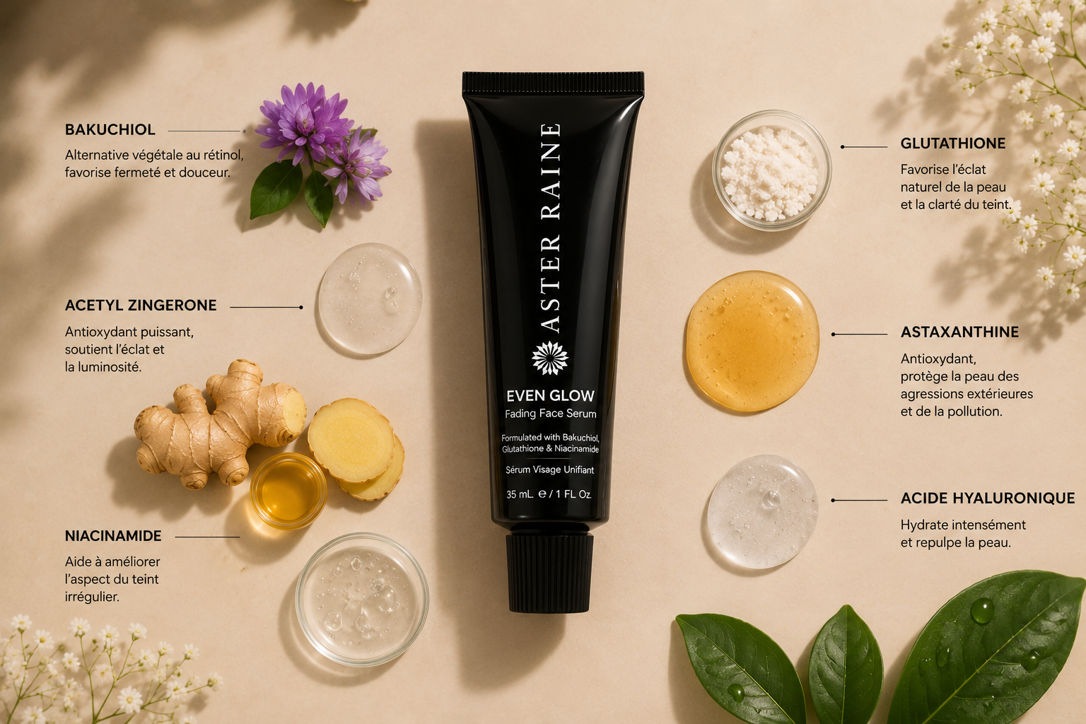 Sérum anti-taches | Glutathion et Niacinamide asterraine