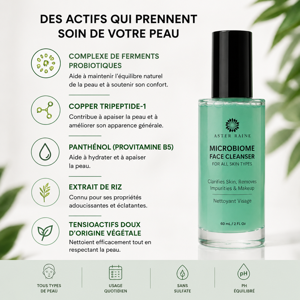 Nettoyant Visage Doux | Pour Tout Type de Peau asterraine