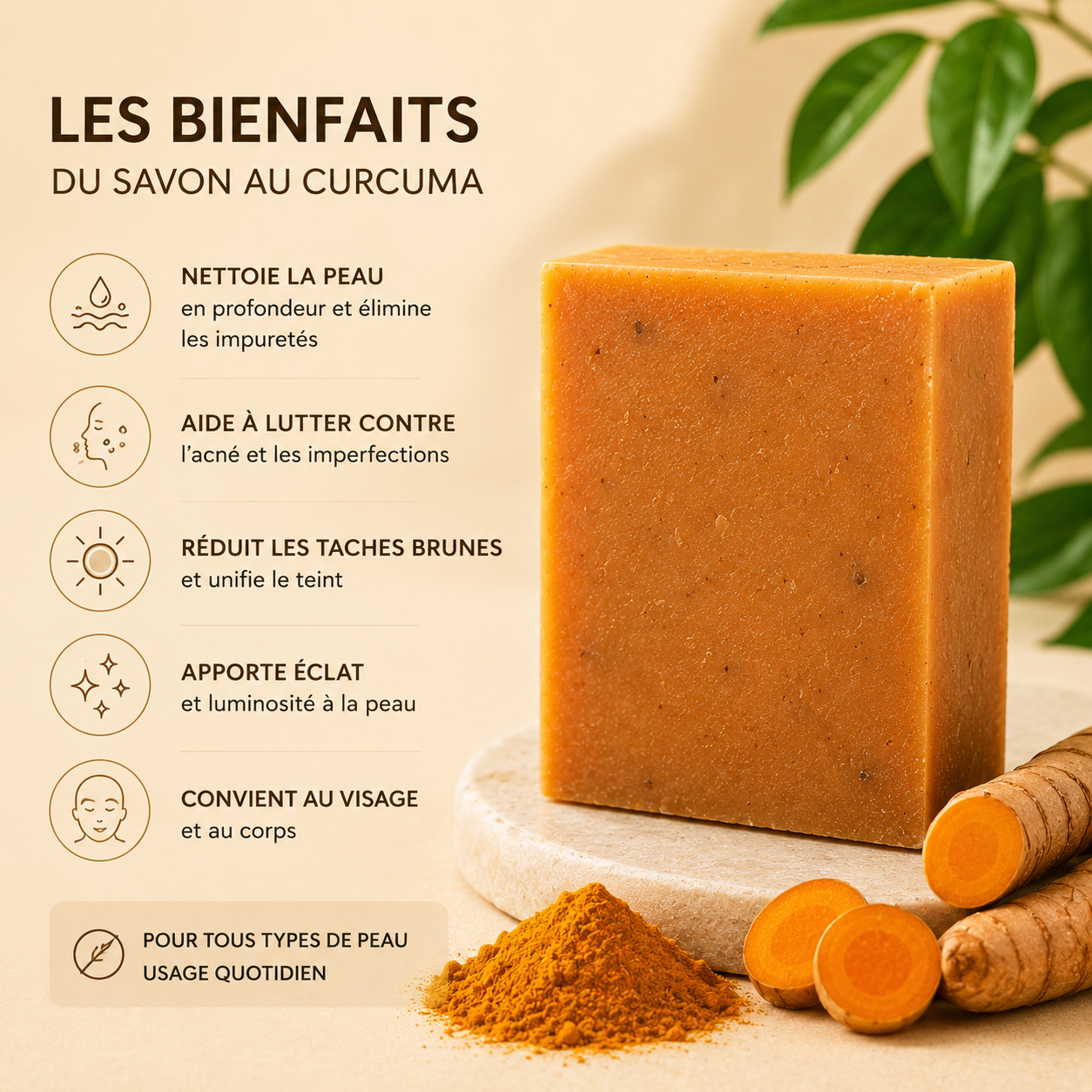Savon au Curcuma Naturel asterraine