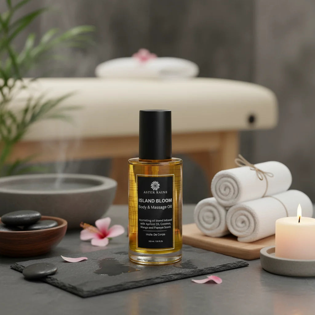 Huile Corps & Massage – Island Bloom Aster Raine France