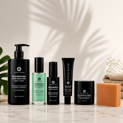 Gamme Complète avec Savon | 6 Produits Pour Un Teint Clarifiant et Uniforme Aster Raine France
